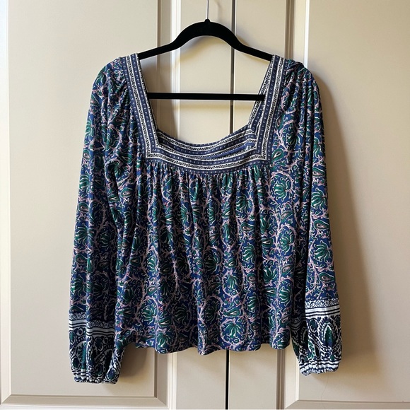 Like New Boden Square Neck Swing Jersey Printed Top - Picture 3 of 7